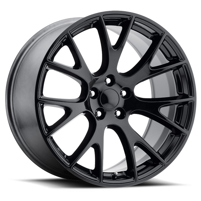 Gloss Black Hellcat 22 x 10 Wheels 05-up LX Cars, Challenger